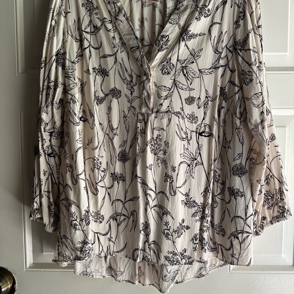 Philosophy Floral Print Boho Peasant Top